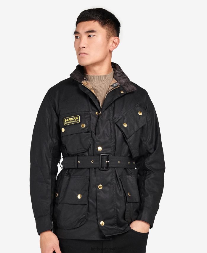 Barbour שָׁחוֹר גברים ז'קט מקורי בשעווה R86Z6X7 הַלבָּשָׁה