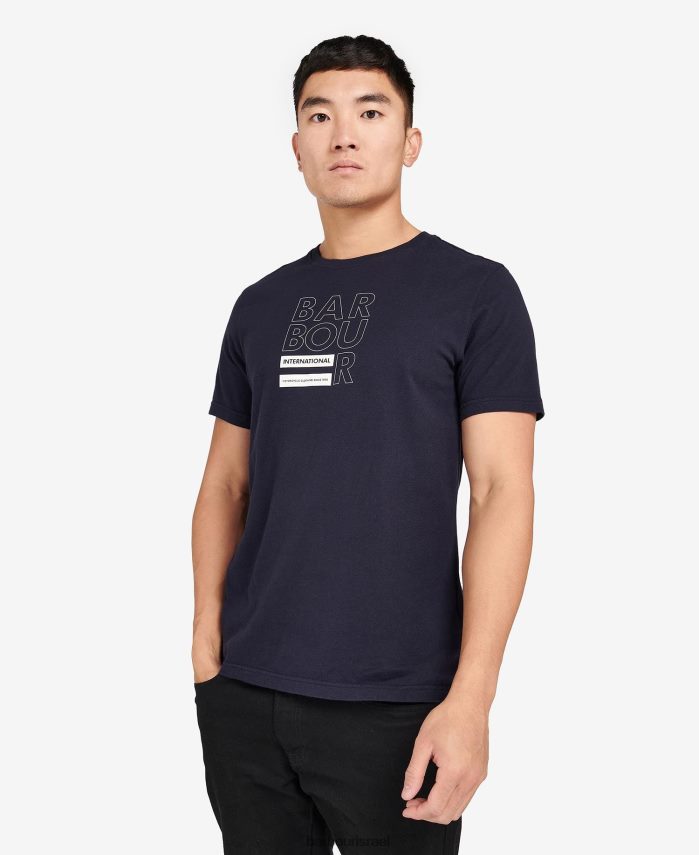 Barbour לבן קלאסי גברים חולצת טריקו בהדפס גרפי קובייה R86Z6X838 הַלבָּשָׁה