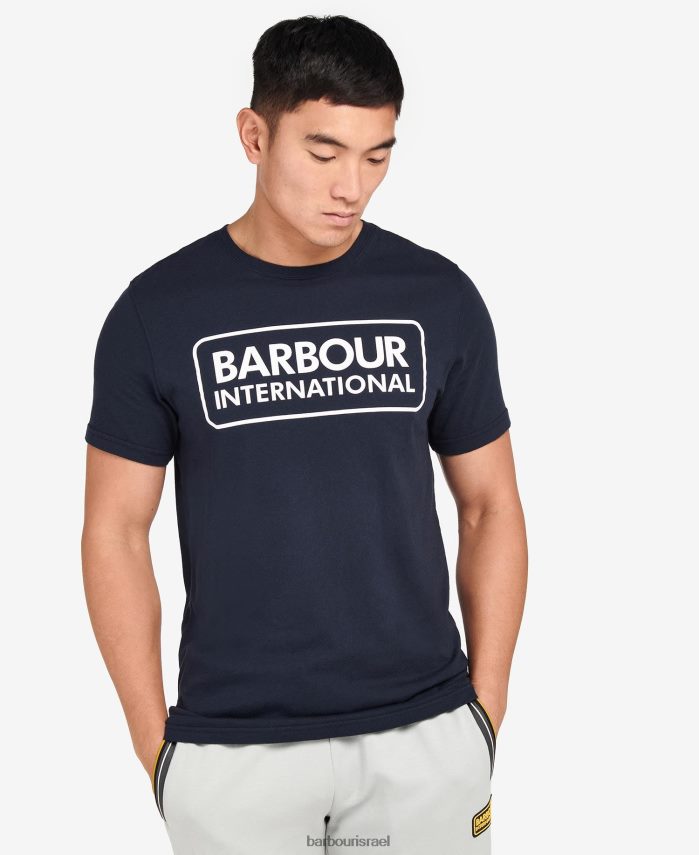 Barbour שחור קלאסי גברים חולצת טי לוגו גדולה חיונית R86Z6X882 הַלבָּשָׁה