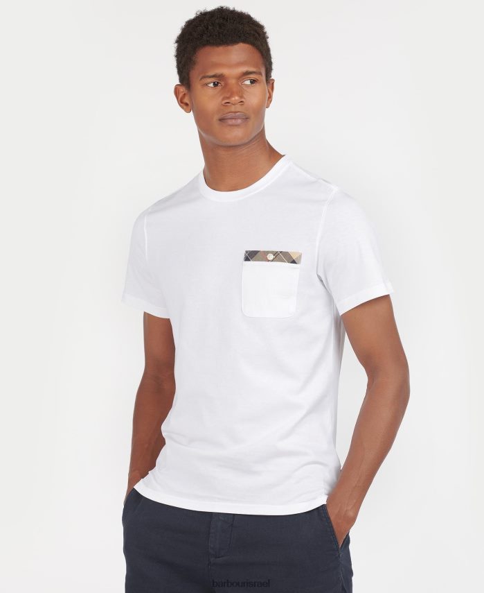 Barbour אדום צ'ילי גברים חולצת טריקו בכיס עייפות R86Z6X886 הַלבָּשָׁה