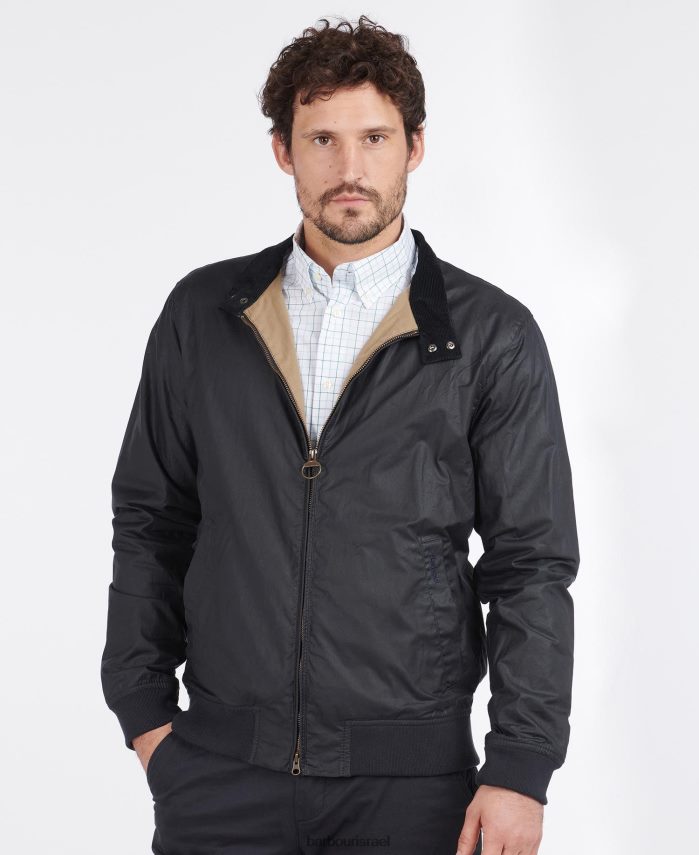 Barbour שָׁחוֹר גברים מעיל כותנה בשעווה רויסטון קל משקל R86Z6X9 הַלבָּשָׁה