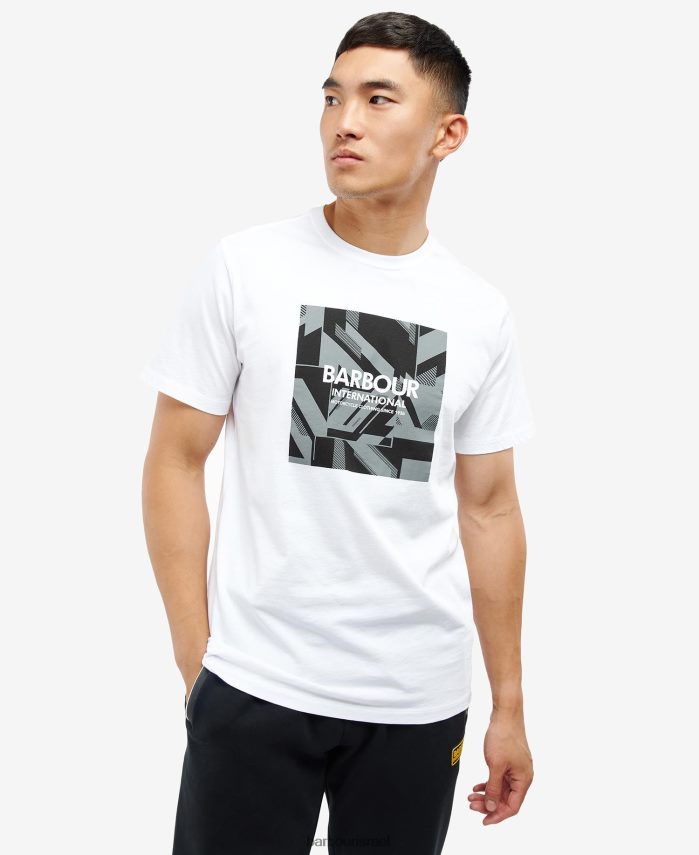 Barbour לבן קלאסי גברים חולצת טריקו של דארון R86Z6X902 הַלבָּשָׁה