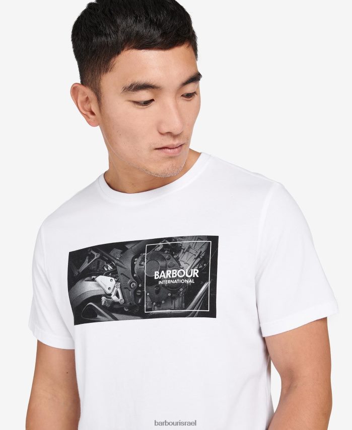 Barbour אופק כחול גברים חולצת טריקו בהדפס גרפי פייר R86Z6X911 הַלבָּשָׁה