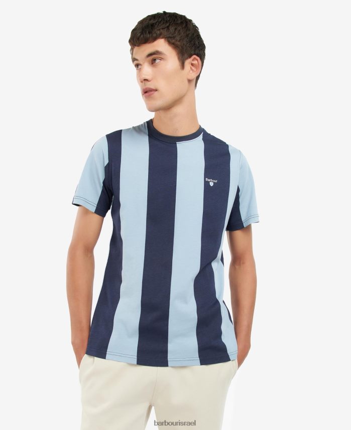 Barbour מלח ורוד גברים חולצת טריקו פסים של אוסבורן R86Z6X945 הַלבָּשָׁה