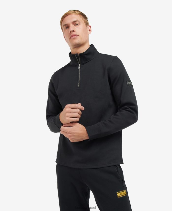 Barbour שחור קלאסי גברים קפיץ חצי רוכסן R86Z6X993 הַלבָּשָׁה