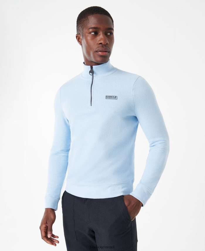 Barbour כחול דהוי גברים סווטשירט חיוני עם חצי רוכסן R86Z6X999 הַלבָּשָׁה