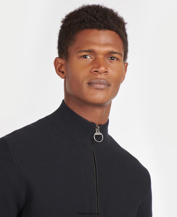 Barbour חוואר אפור גברים סוודר רוכסן של abhainn R86Z6X1084 הַלבָּשָׁה