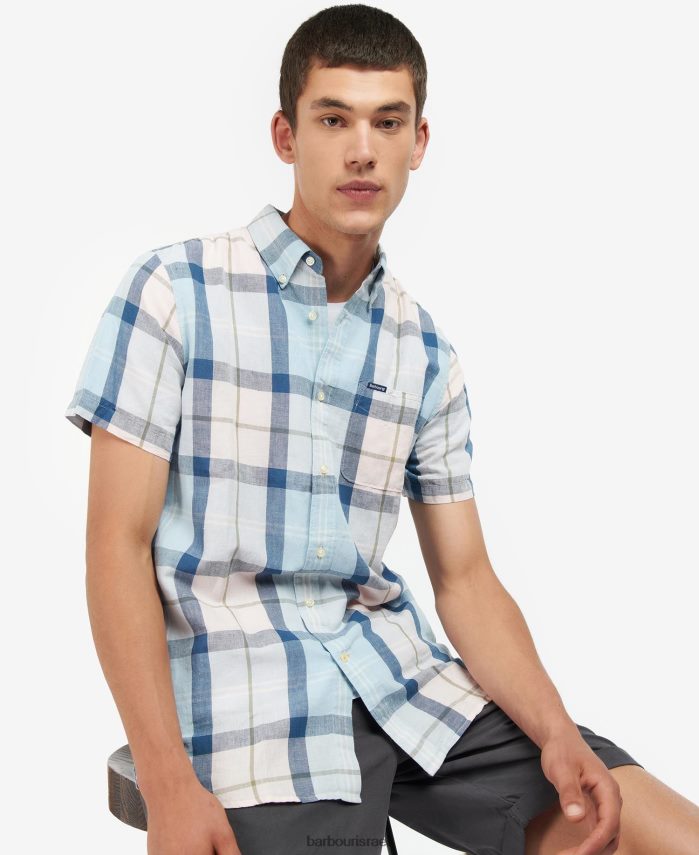 Barbour טרטן מלח ורוד גברים חולצה מחויטת angus R86Z6X429 הַלבָּשָׁה