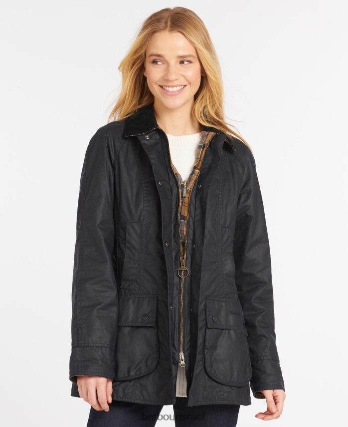 Barbour לִנְבּוּחַ נשים מעיל שעווה של beadnell R86Z6X1373 הַלבָּשָׁה
