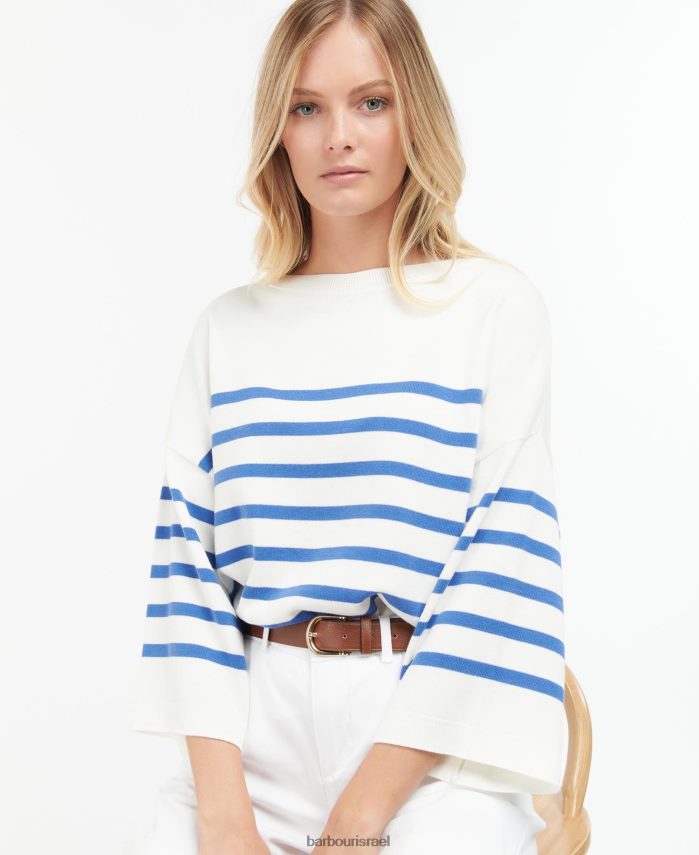 Barbour calico/bluebell נשים טופ סרוג R86Z6X1948 הַלבָּשָׁה