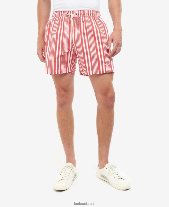 Barbour אדום קלאסי גברים מכנסי ים קצרים של deckham R86Z6X1213 הַלבָּשָׁה