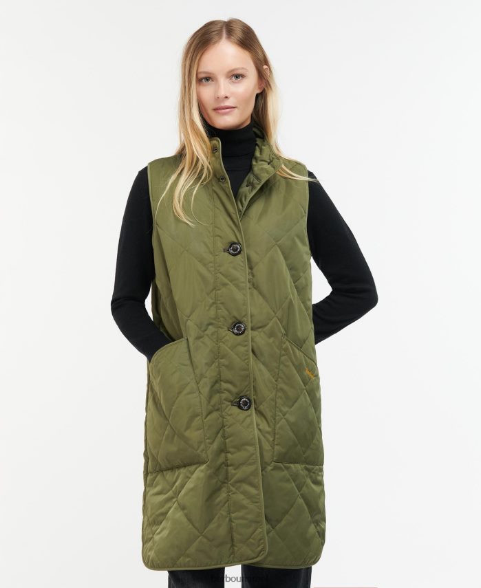 Barbour שחור/עתיק נשים dumfries gilet R86Z6X1578 הַלבָּשָׁה