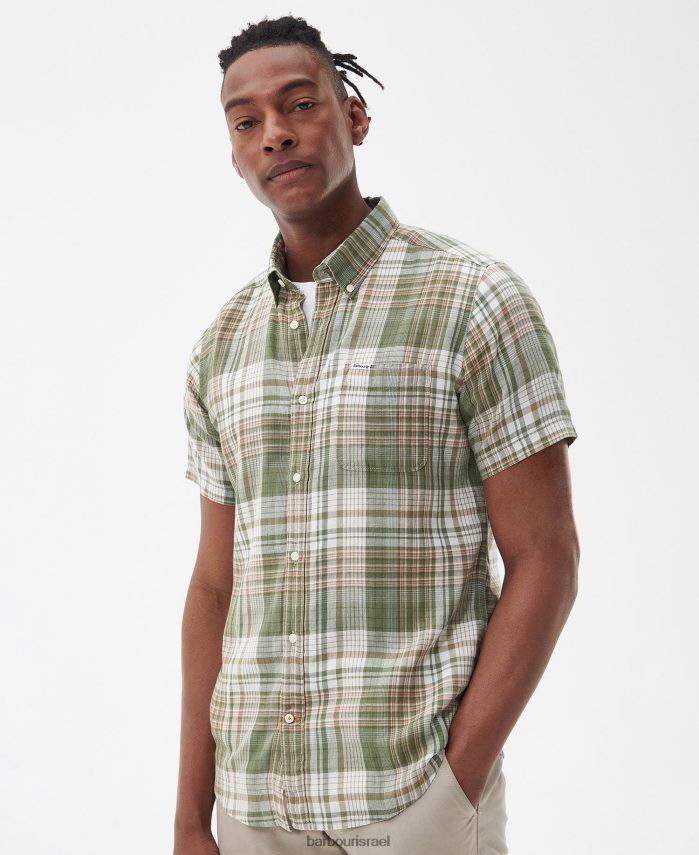 Barbour לבן קלאסי גברים חולצה מחויטת ellerburn R86Z6X404 הַלבָּשָׁה