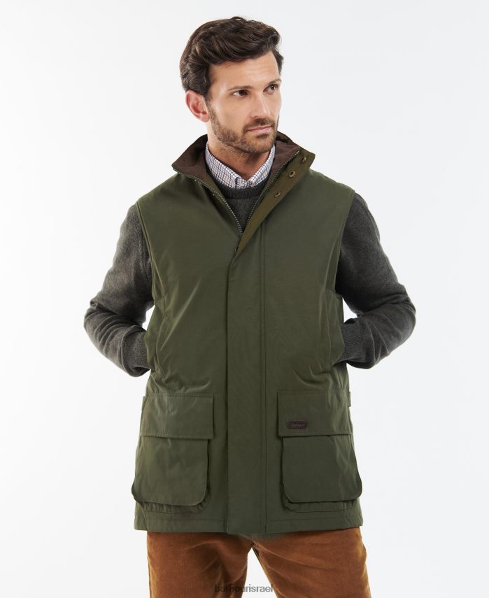 Barbour זית גברים farringdon gilet R86Z6X230 הַלבָּשָׁה