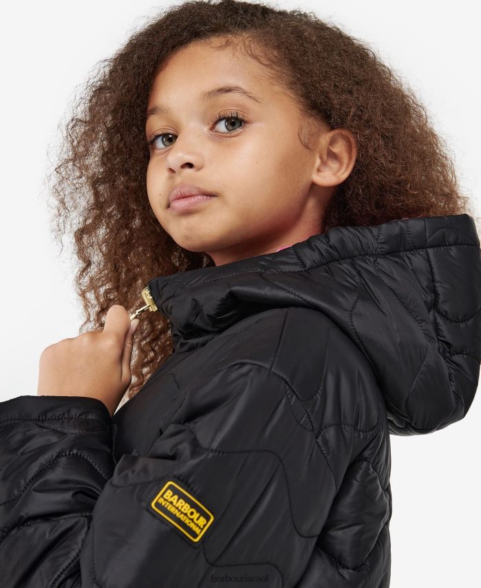 Barbour ויסטריה/ירוק פלמר בנות ז'קט קווילט הפיך של fenway R86Z6X2550 הַלבָּשָׁה