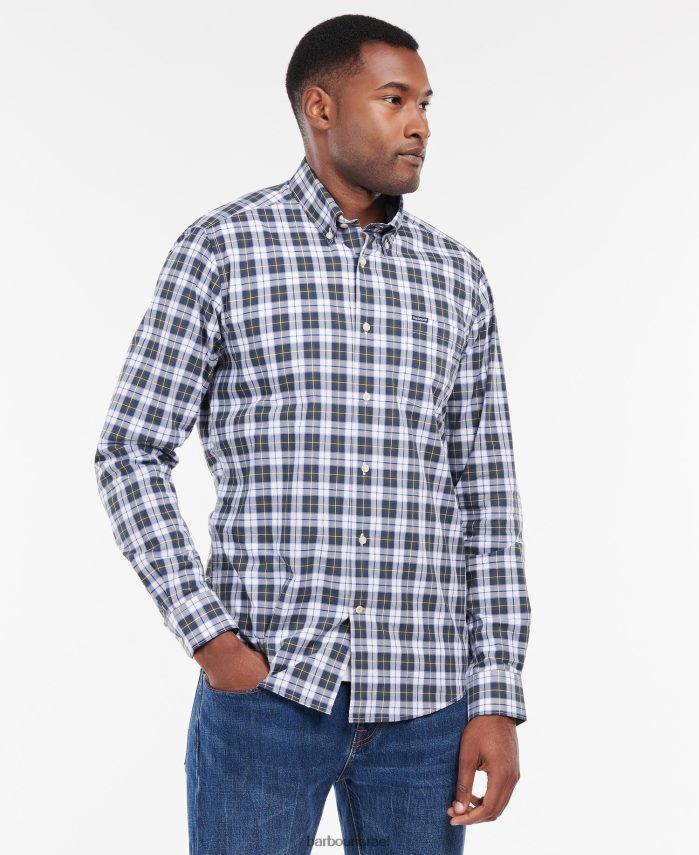 Barbour אדום צ'ילי גברים חולצה מחויטת foxlow R86Z6X377 הַלבָּשָׁה