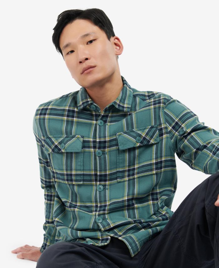 Barbour טפנד גברים חולצת אובר של hallfell R86Z6X477 הַלבָּשָׁה