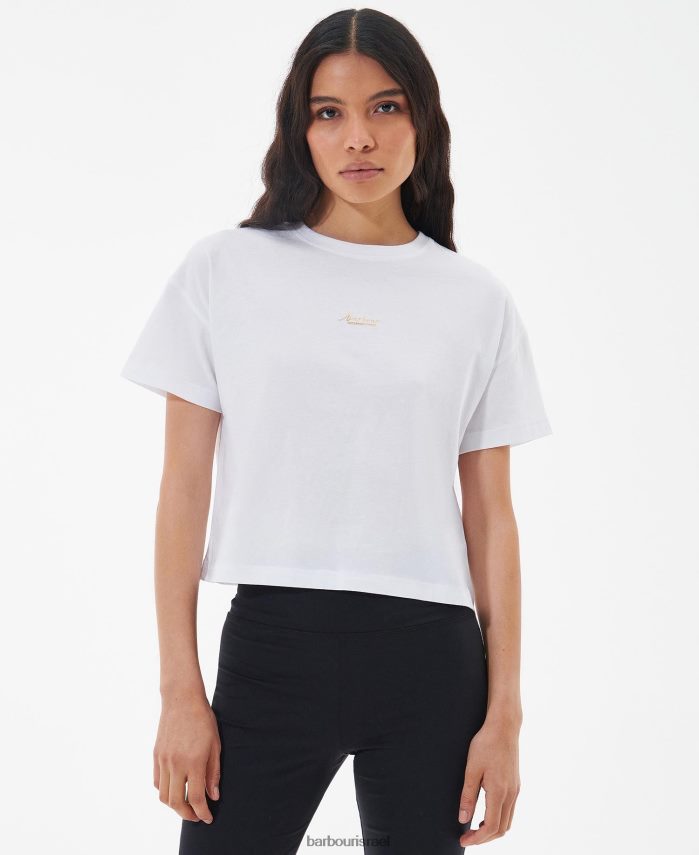 Barbour ורוד רך נשים חולצת טי halton R86Z6X1713 הַלבָּשָׁה