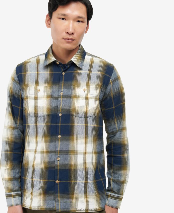 Barbour חיל הים הקלאסי גברים חולצת haversthwaite R86Z6X473 הַלבָּשָׁה