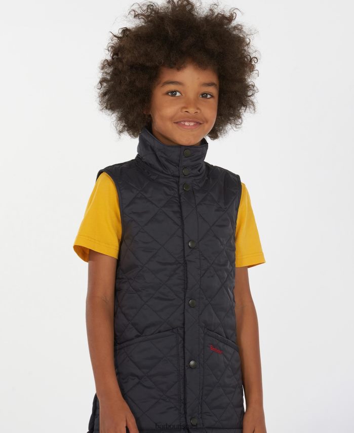 Barbour שָׁחוֹר בנים liddesdale gilet R86Z6X2484 הַלבָּשָׁה