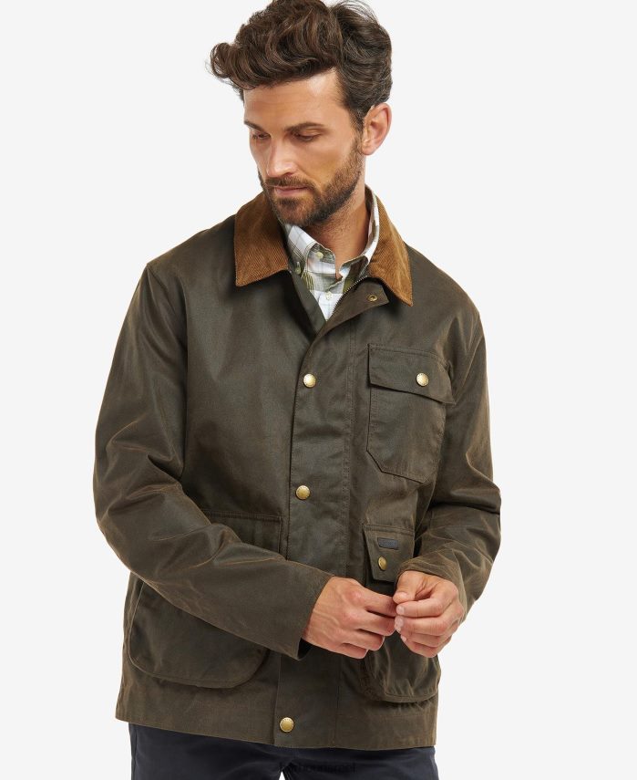 Barbour טרטן חיל הים/נהר ליבנה גברים ז'קט בשעווה של meldon R86Z6X66 הַלבָּשָׁה