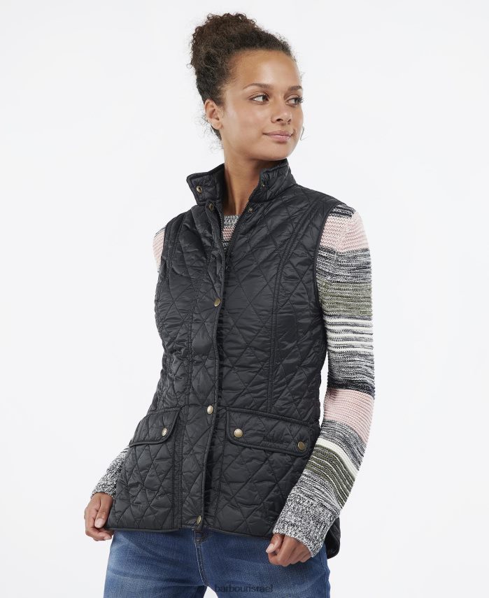 Barbour שָׁחוֹר נשים otterburn gilet R86Z6X1551 הַלבָּשָׁה