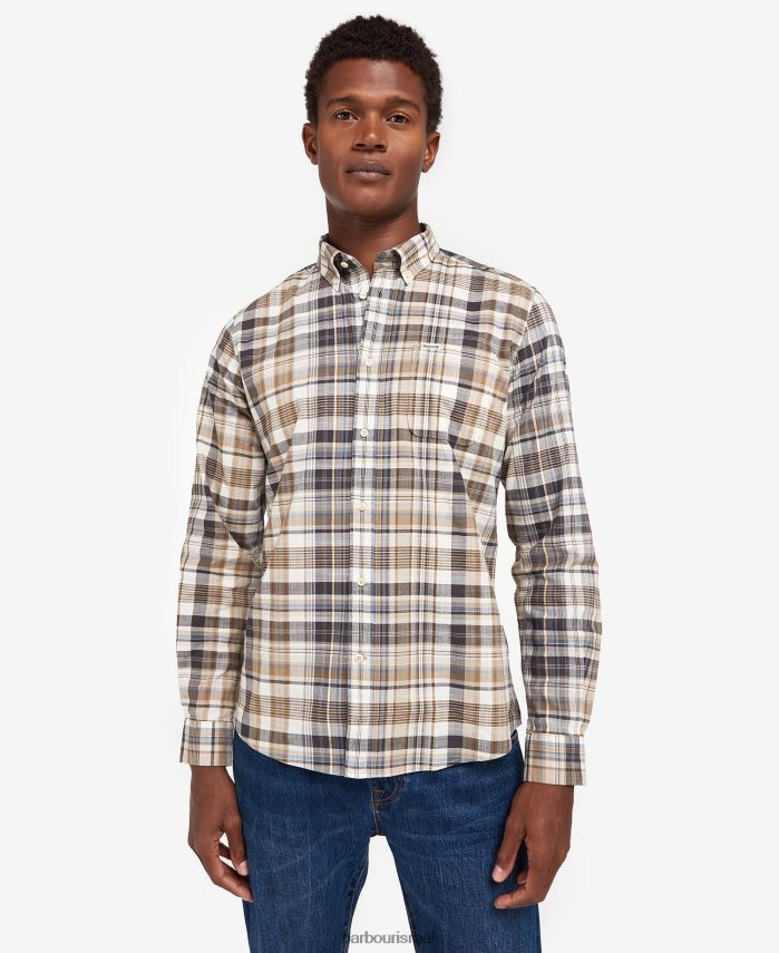 Barbour כחול קלאסי גברים חולצה מחויטת seacove R86Z6X430 הַלבָּשָׁה