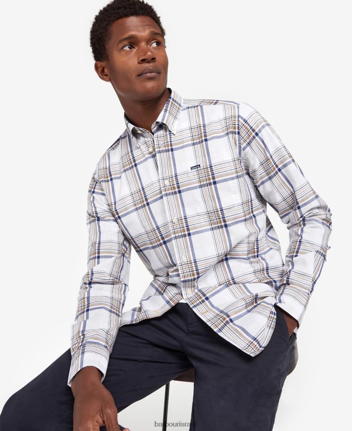 Barbour אדום קלאסי גברים חולצה מחויטת sunhill R86Z6X500 הַלבָּשָׁה