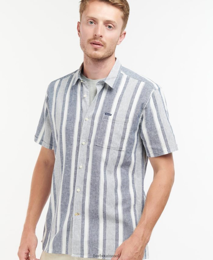 Barbour חיל הים הקלאסי גברים חולצה רגילה של thewles R86Z6X511 הַלבָּשָׁה