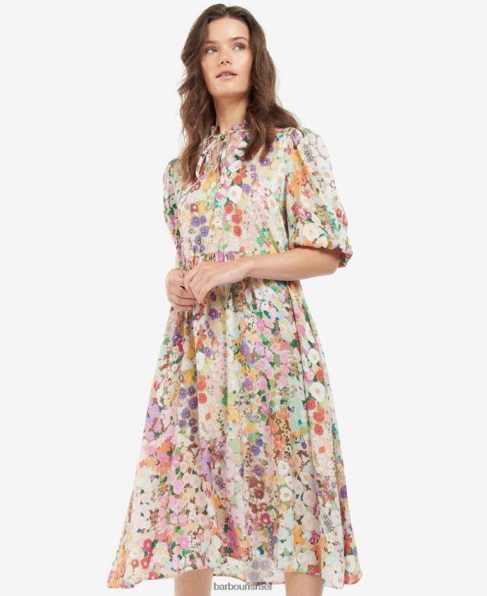 Barbour x House of Hackney מעיין החוטמית נשים שמלת באלקום R86Z6X1908 הַלבָּשָׁה