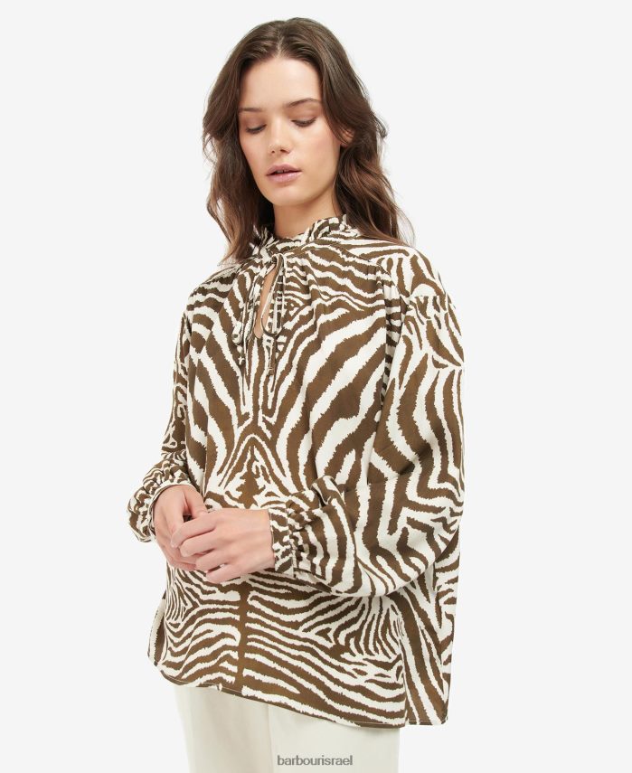 Barbour x House of Hackney equus קקאו נשים חולצת מרטלו R86Z6X1615 הַלבָּשָׁה