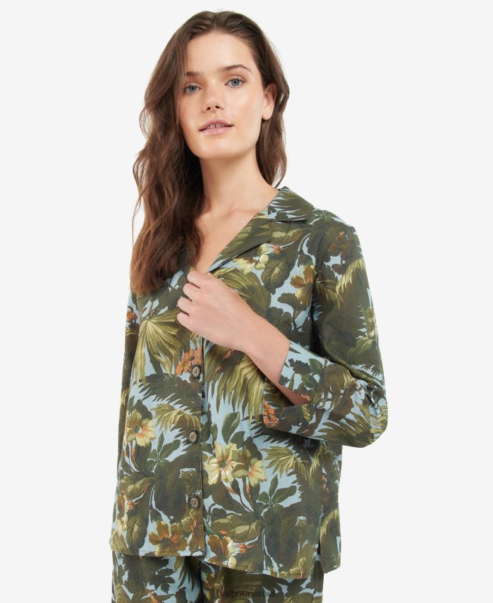 Barbour x House of Hackney רפיון/שמיים נשים קואורד חולצת lauriston R86Z6X1605 הַלבָּשָׁה