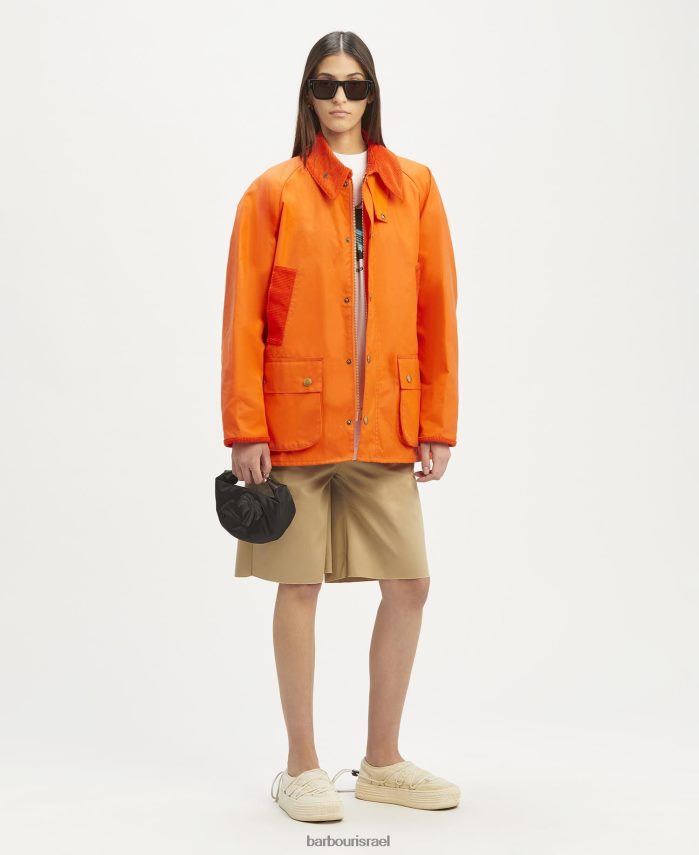 Palm Angels x Barbour ורוד עז גברים מעיל שעווה של malik bedale R86Z6X70 הַלבָּשָׁה